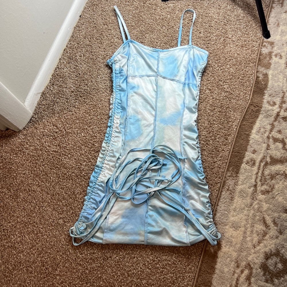 Baby Blue Cloud Mini Dress